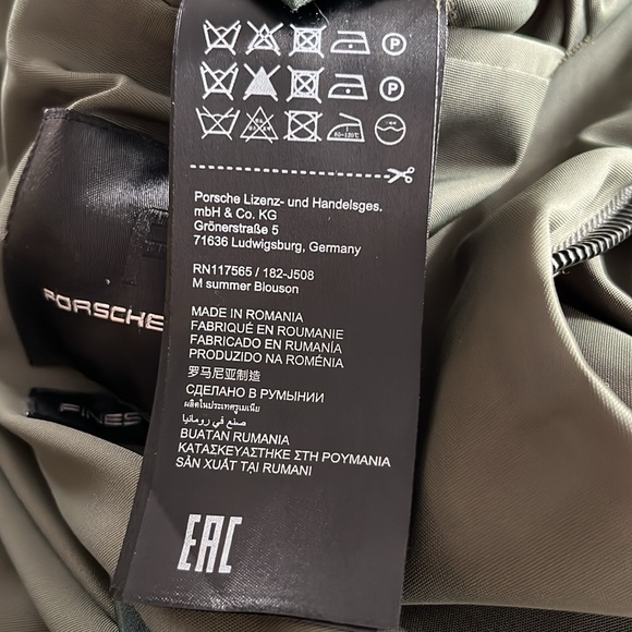 Porsche Design Moss green Bomber Lightweight Jacket sz 56 or XXL (fits slim) - Picture 13 of 14